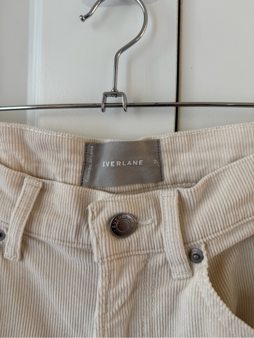 Everlane Baby Cord Cheeky Crop Corduroy Pants Size 25"